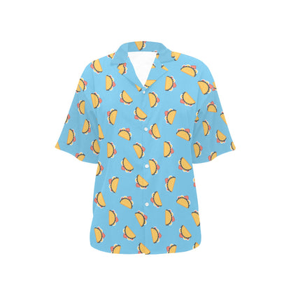 Taco Print Design LKS301 Women's Hawaiian Shirt