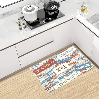 Accounting Financial Pattern Print Design 01 Kitchen Mat