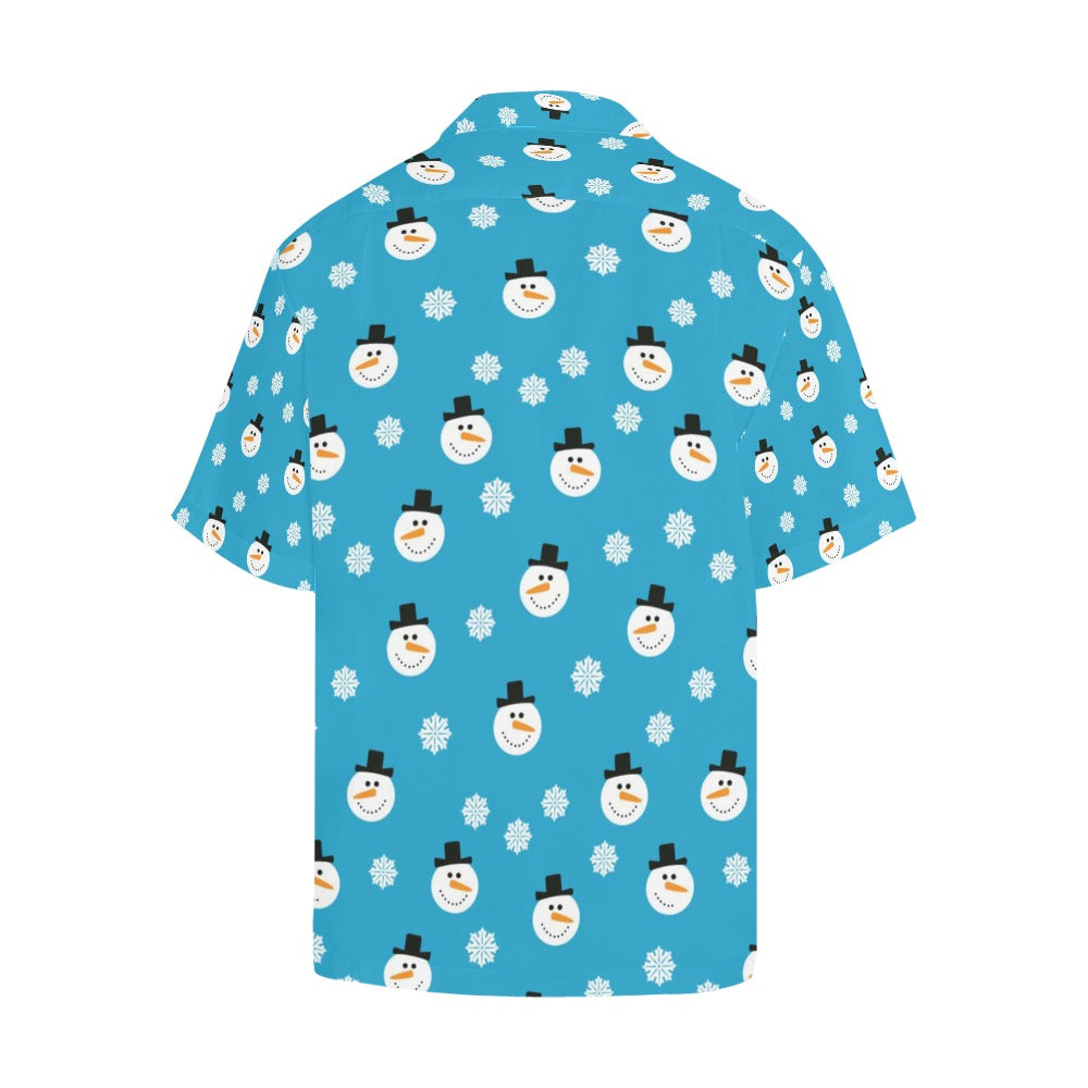 Snowman Print Design LKS303 Men's Hawaiian Shirt