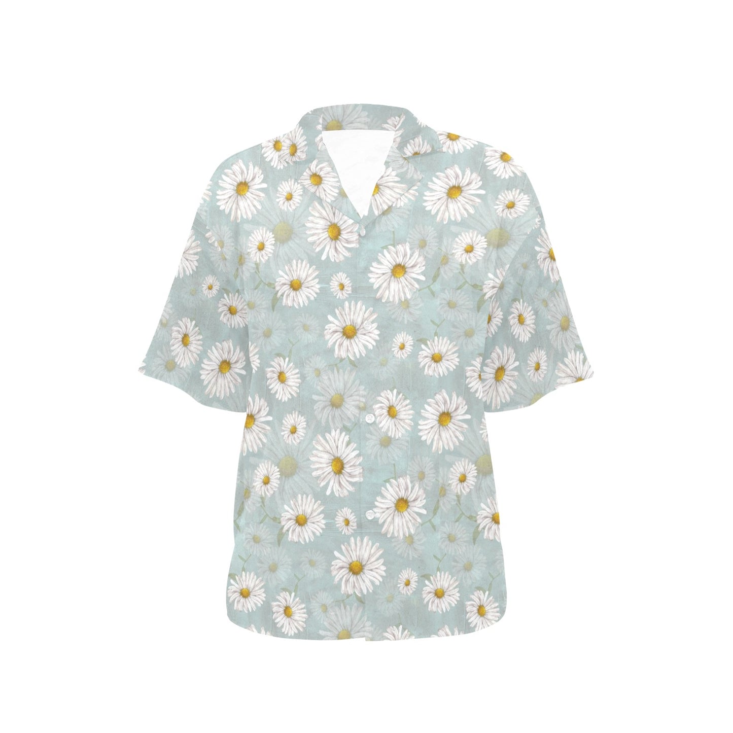 Daisy Pattern Print Design DS012 Women's Hawaiian Shirt
