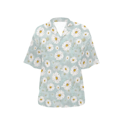 Daisy Pattern Print Design DS012 Women's Hawaiian Shirt