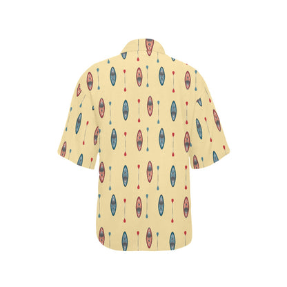 Kayak Pattern Print Design 02 Women's Hawaiian Shirt