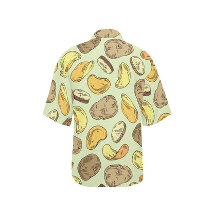 Potato Pattern Print Design A03 Women's Hawaiian Shirt