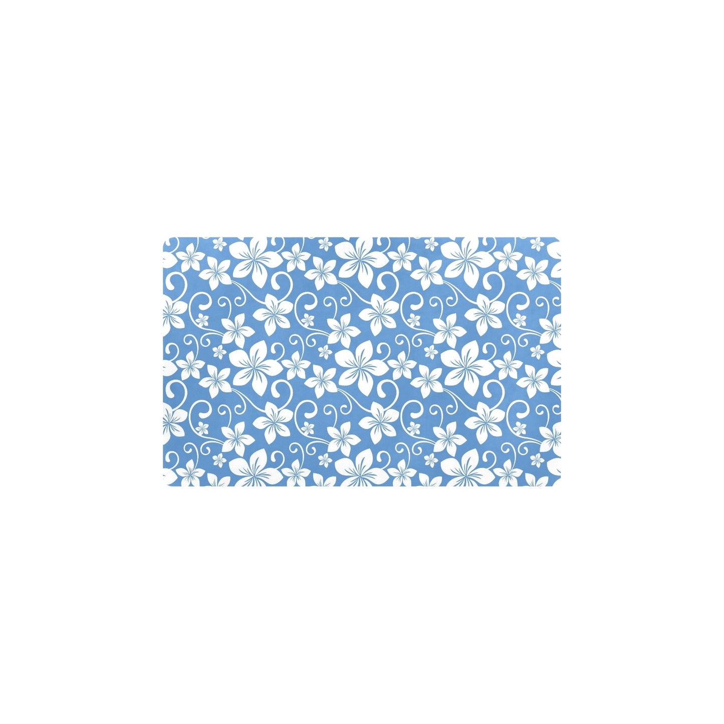 Hibiscus Pattern Print Design HB09 Kitchen Mat