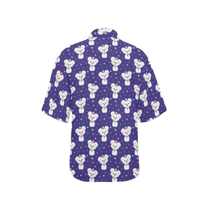 Maltese Pattern Print Design 02 Women's Hawaiian Shirt