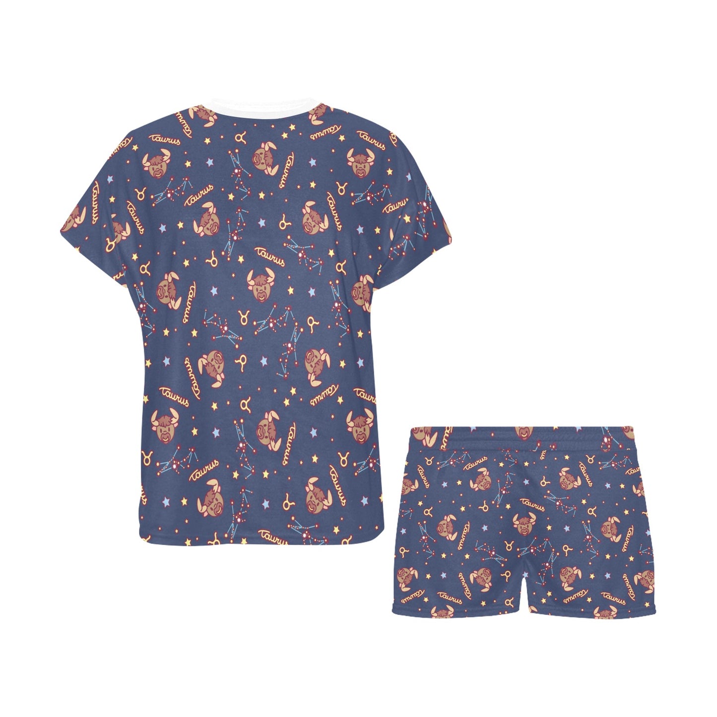 Taurus Print Design LKS304 Women's Short Pajama Set