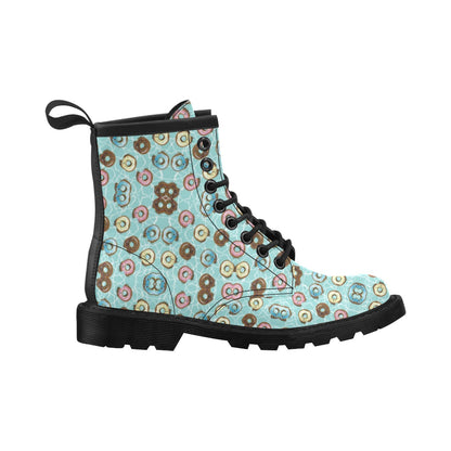 Emoji Donut Print Pattern Women's Boots