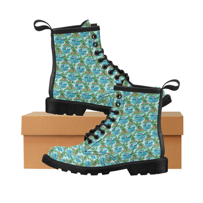 Palm Tree Hawaiian Themed Design Print Women's Boots