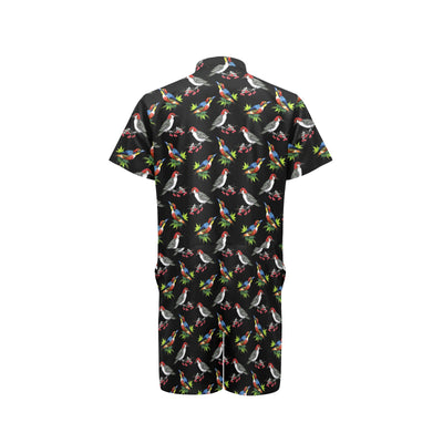 Birds Pattern Print Design 06 Men's Romper