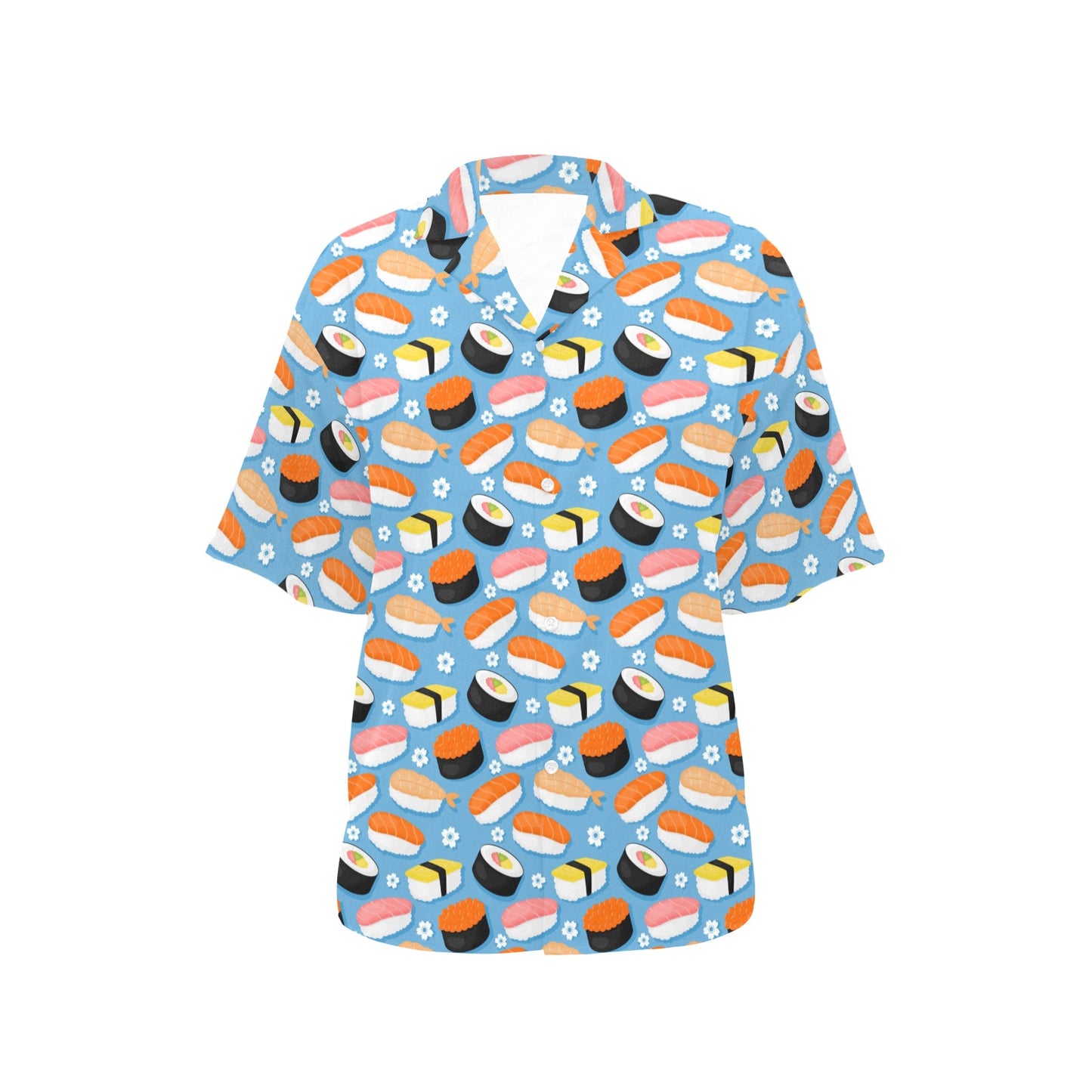 Sushi Print Design LKS304 Women's Hawaiian Shirt