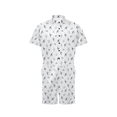 Swallow Bird Pattern Print Design 04 Men's Romper