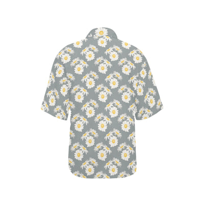 Daisy Pattern Print Design DS09 Women's Hawaiian Shirt