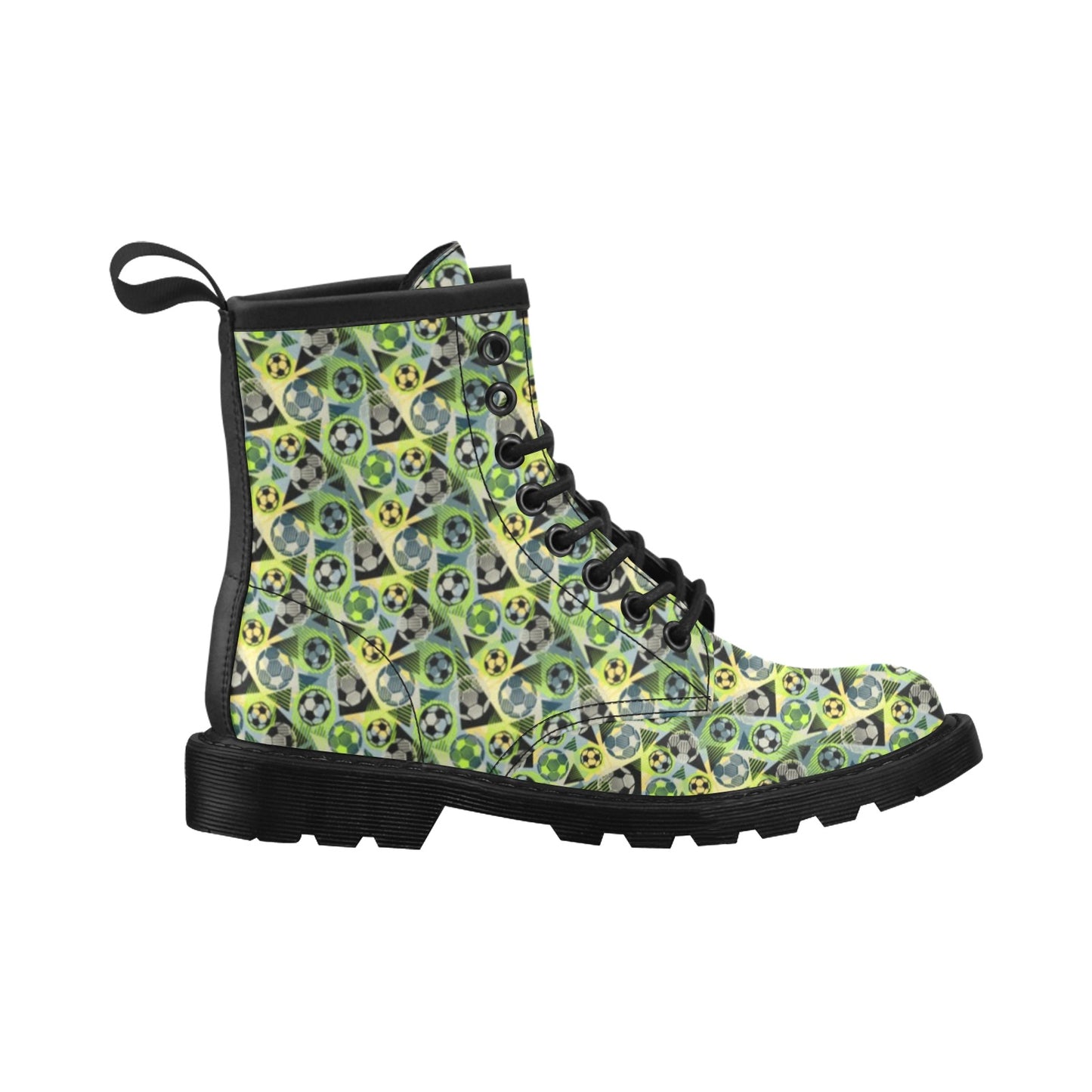 Soccer Ball Themed Print Pattern Women's Boots