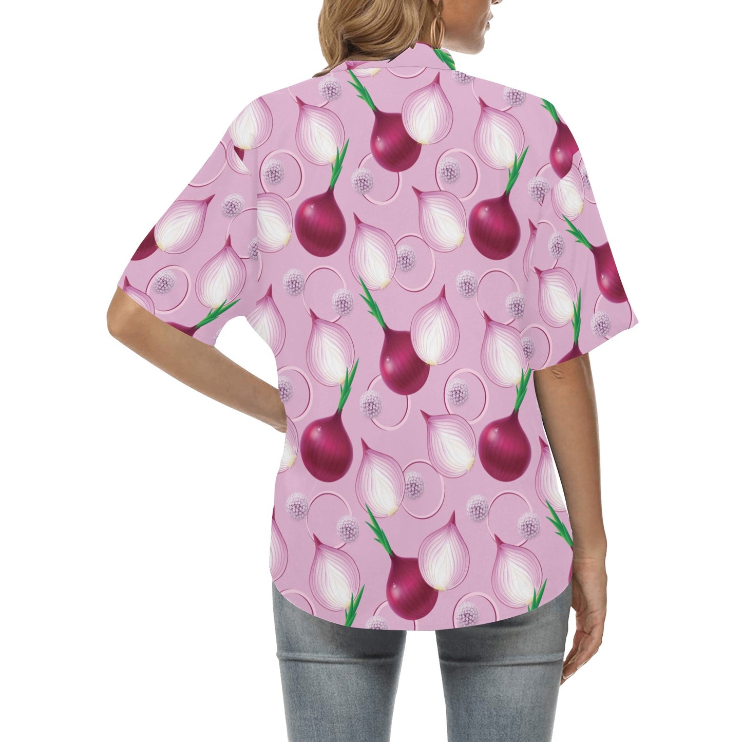Onion Pattern Print Design A01 Women's Hawaiian Shirt