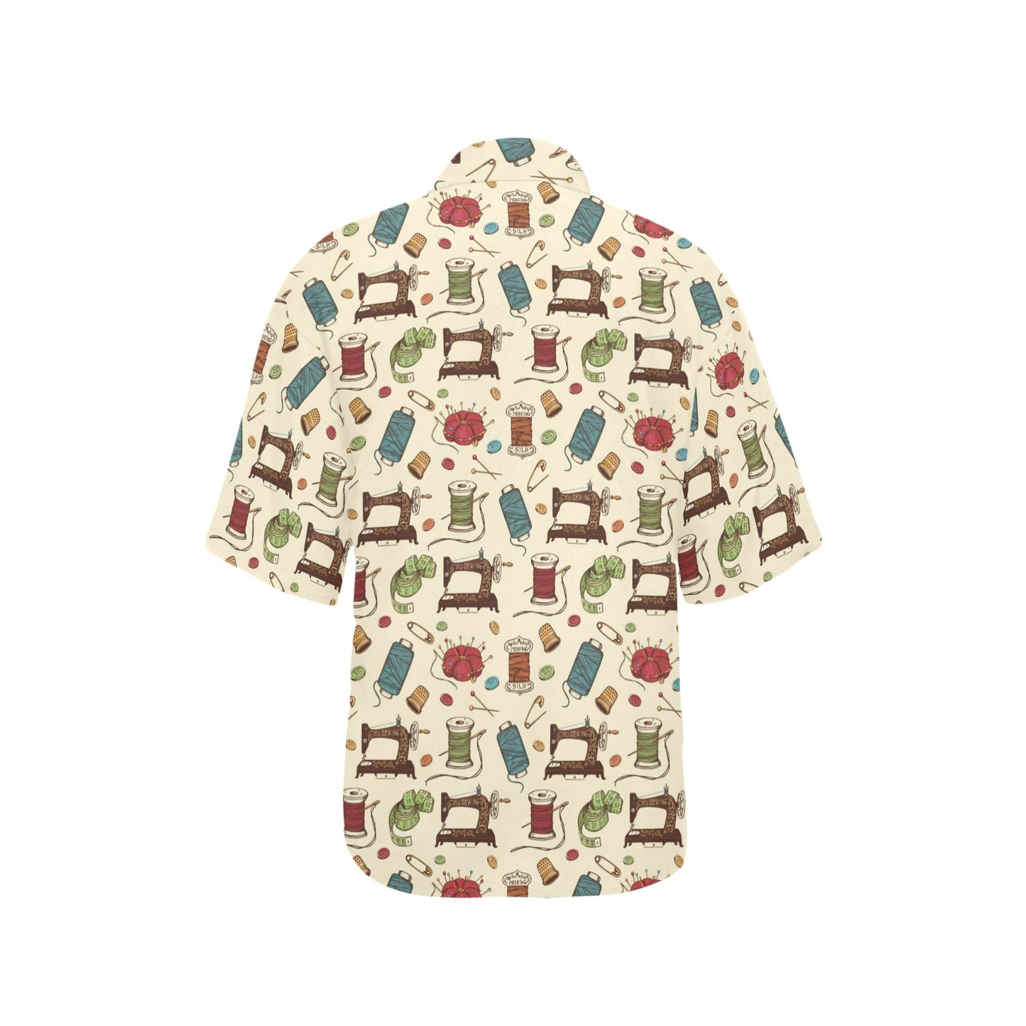 Sewing Equipment Print Design LKS303 Women's Hawaiian Shirt