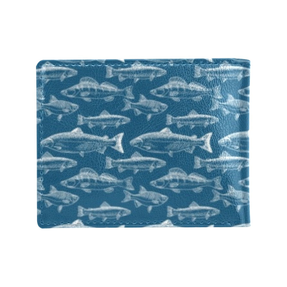 Salmon Fish Print Design LKS301 Men's ID Card Wallet