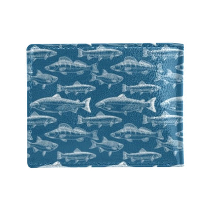 Salmon Fish Print Design LKS301 Men's ID Card Wallet