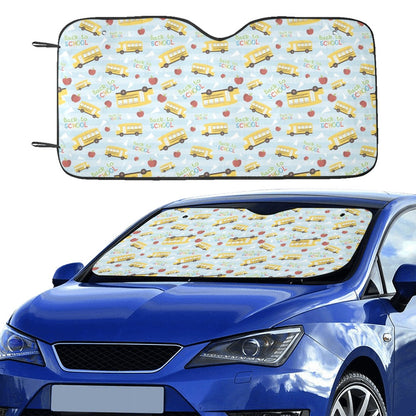 School Bus Back To School Print Design LKS303 Car front Windshield Sun Shade