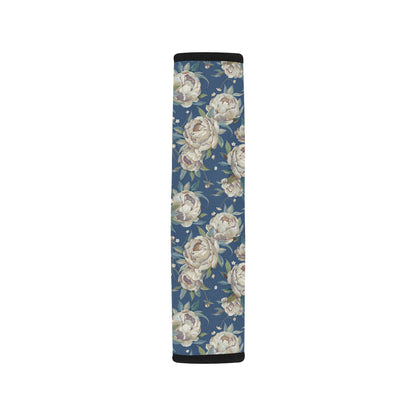 Peony Pattern Print Design A03 Car Seat Belt Cover