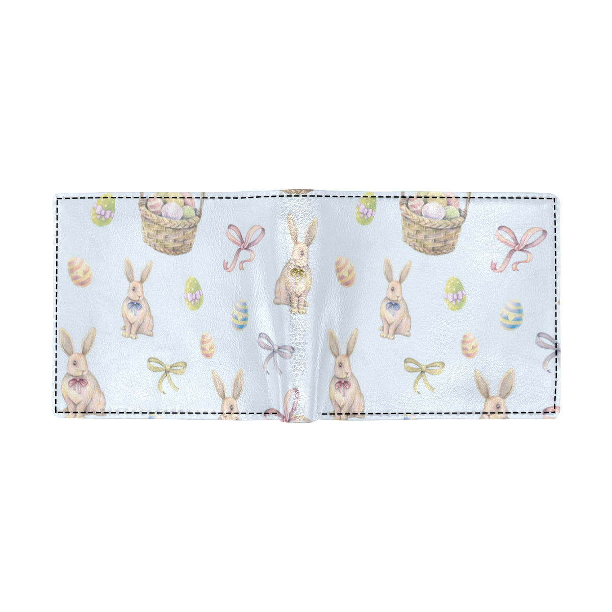 Rabbit Easter Eggs Pattern Print Design 03 Men's ID Card Wallet