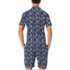 Shark Neon color Print Men's Romper