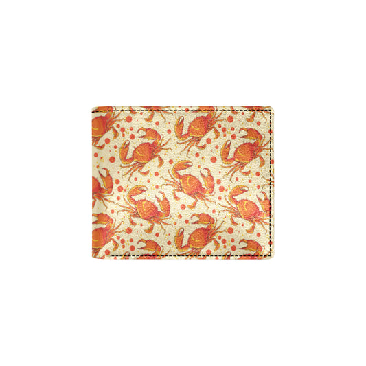 Crab Pattern Print Design 01 Men's ID Card Wallet