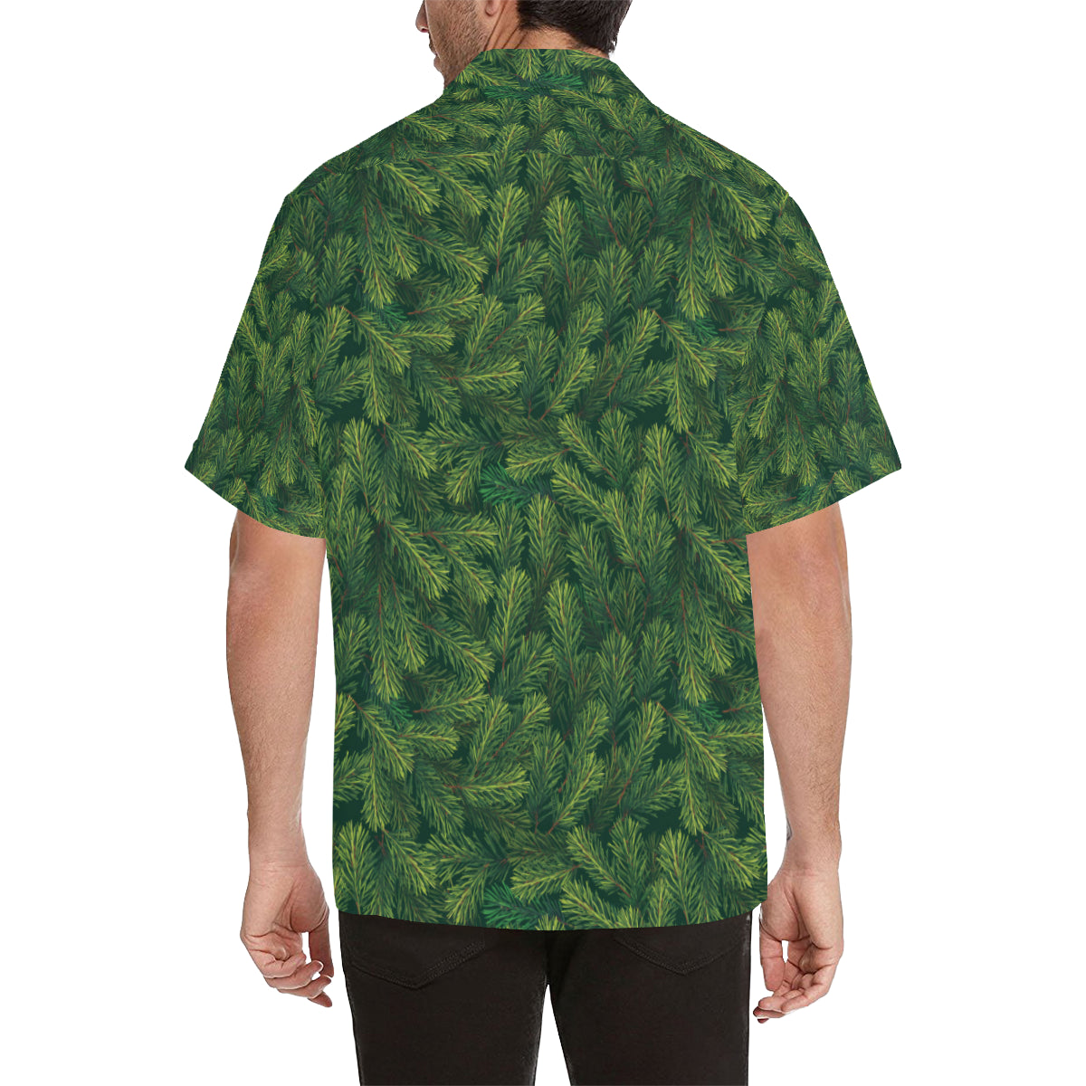 Christmas Tree Pattern Print Design 02 Men's Hawaiian Shirt
