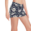 Anemone Pattern Print Design AM01 Yoga Shorts