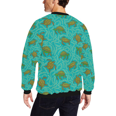 Sea Turtle Pattern Print Design T010 Men Long Sleeve Sweatshirt