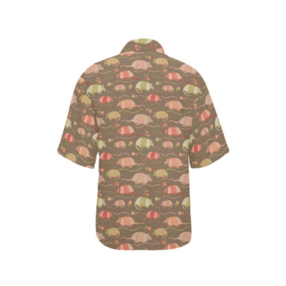 Armadillo Pattern Print Design 04 Women's Hawaiian Shirt