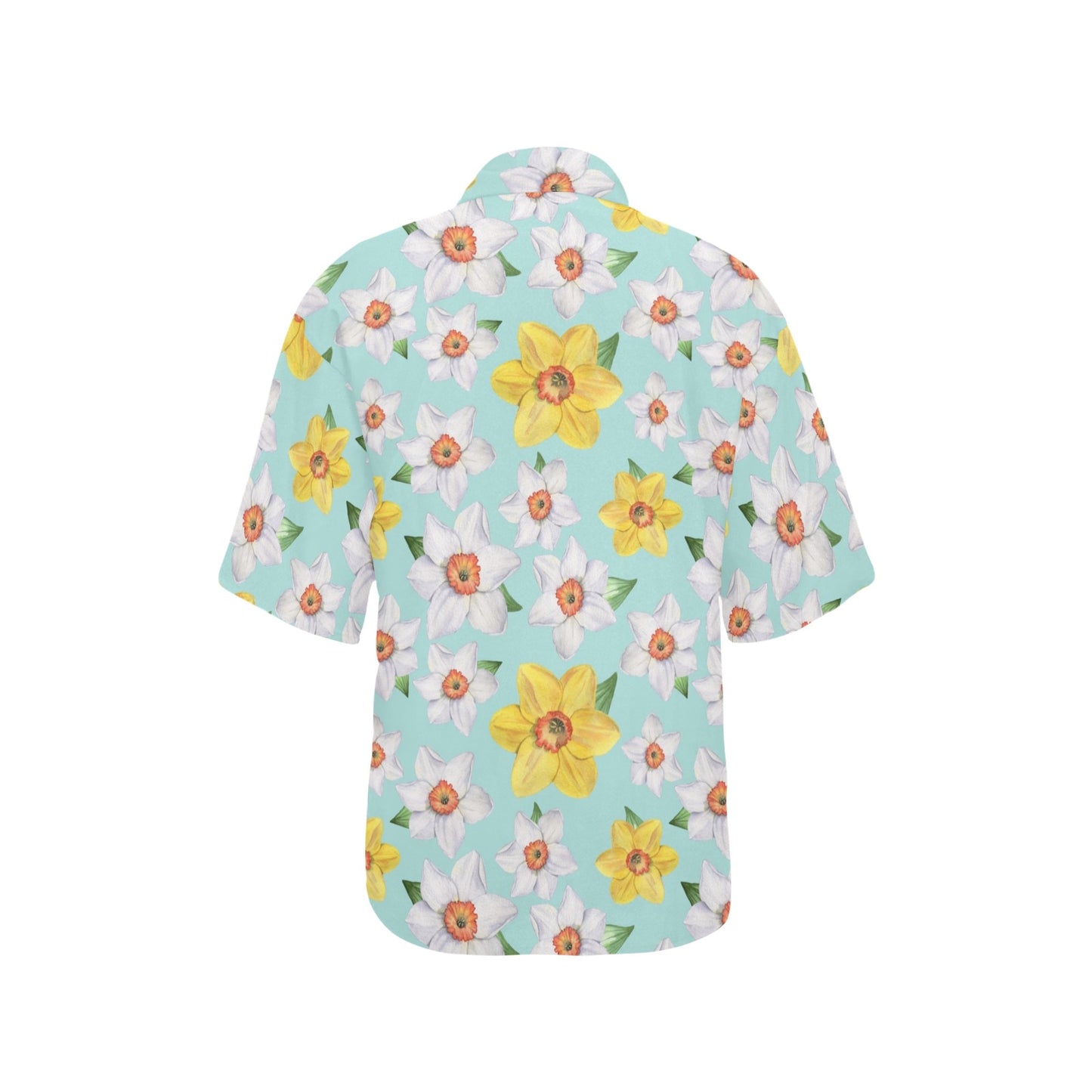 Daffodils Pattern Print Design DF07 Women's Hawaiian Shirt