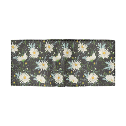 Daisy Pattern Print Design DS08 Men's ID Card Wallet