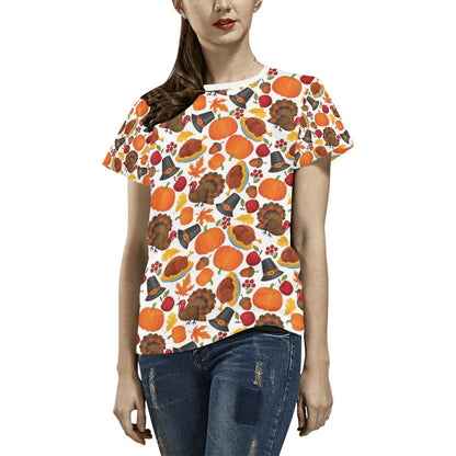 Thanksgiving Print Design LKS304 Women's  T-shirt