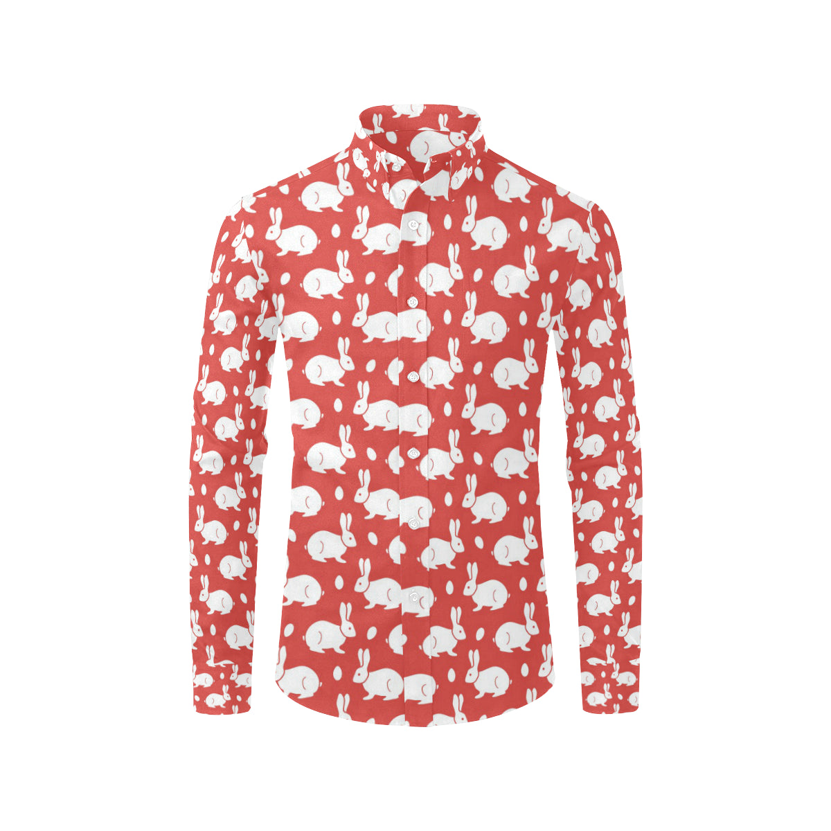 Rabbit Pattern Print Design RB017 Men's Long Sleeve Shirt