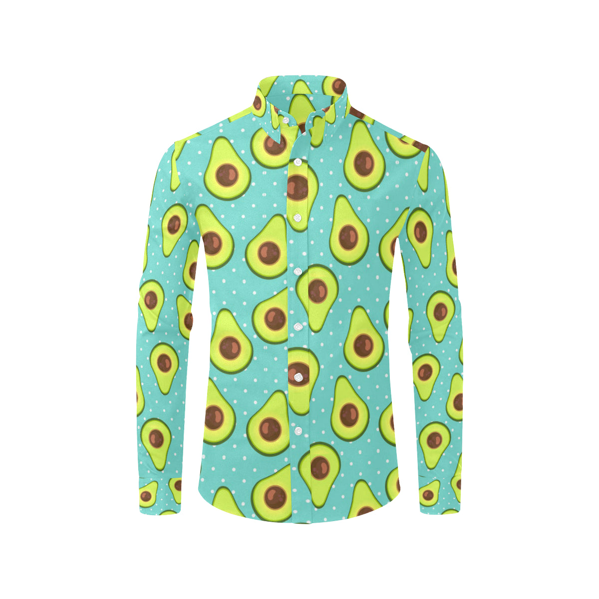 Avocado Pattern Print Design AC012 Men's Long Sleeve Shirt