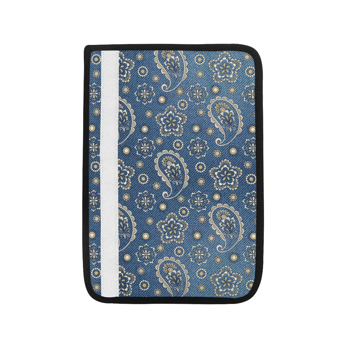 Jean Paisley Pattern Print Design 01 Car Seat Belt Cover