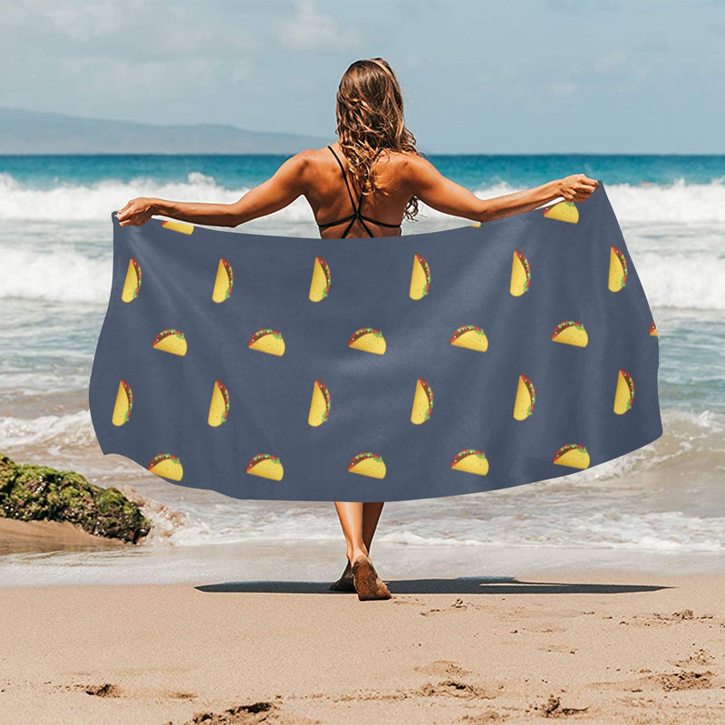 Taco Print Design LKS305 Beach Towel 32" x 71"