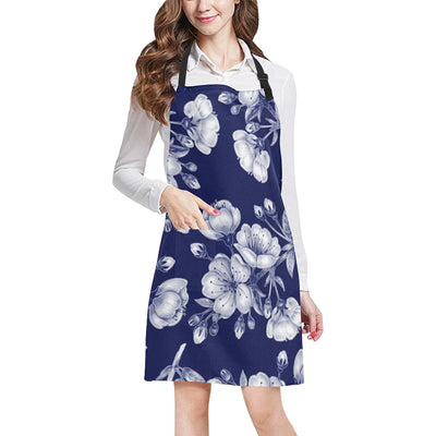 Cherry Blossom Pattern Print Design CB01 Apron with Pocket