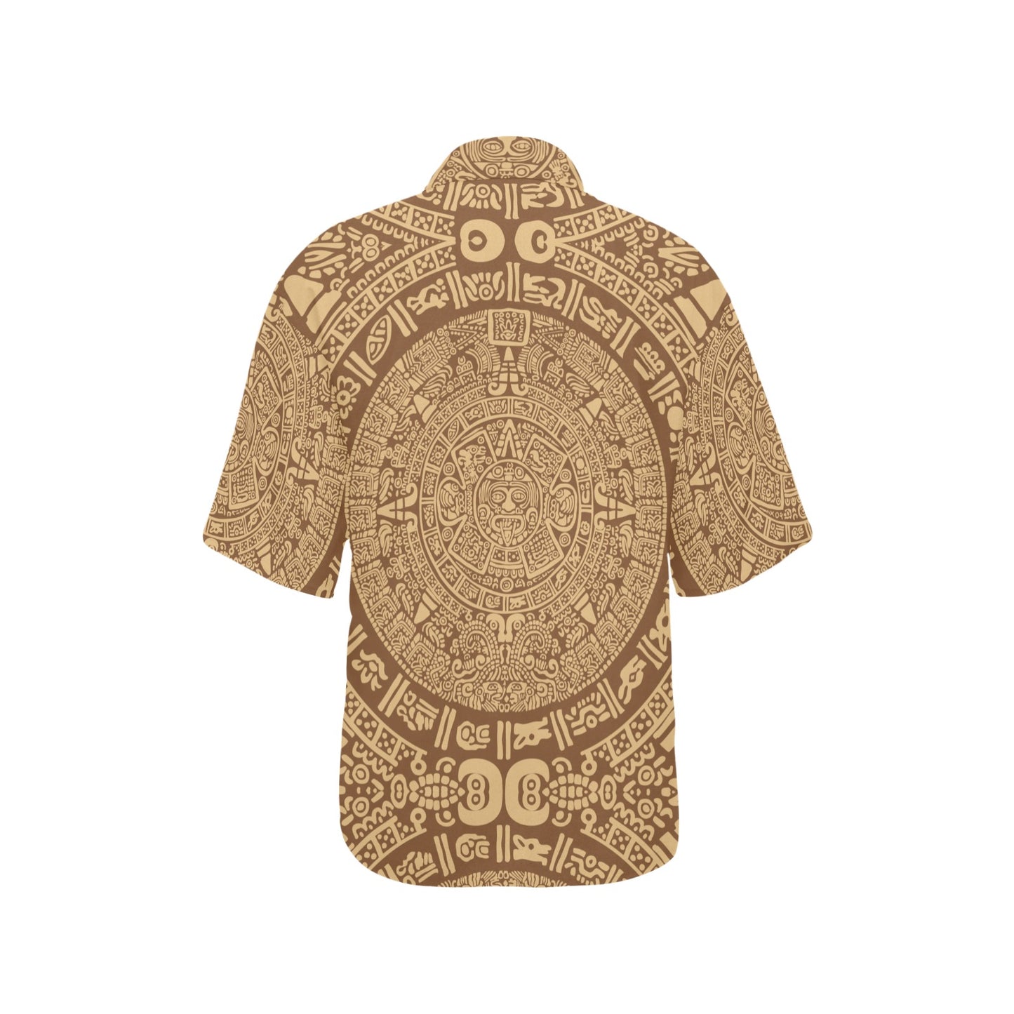 Mayan Pattern Print Design 01 Women's Hawaiian Shirt