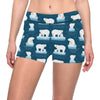 Polar Bear Pattern Print Design PB02 Yoga Shorts