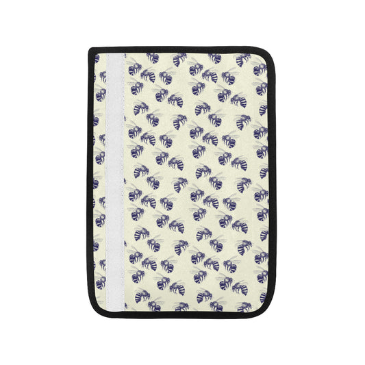 Bee Pattern Print Design 02 Car Seat Belt Cover