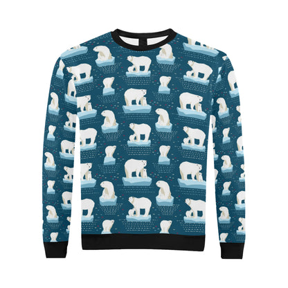 Polar Bear Pattern Print Design PB02 Men Long Sleeve Sweatshirt