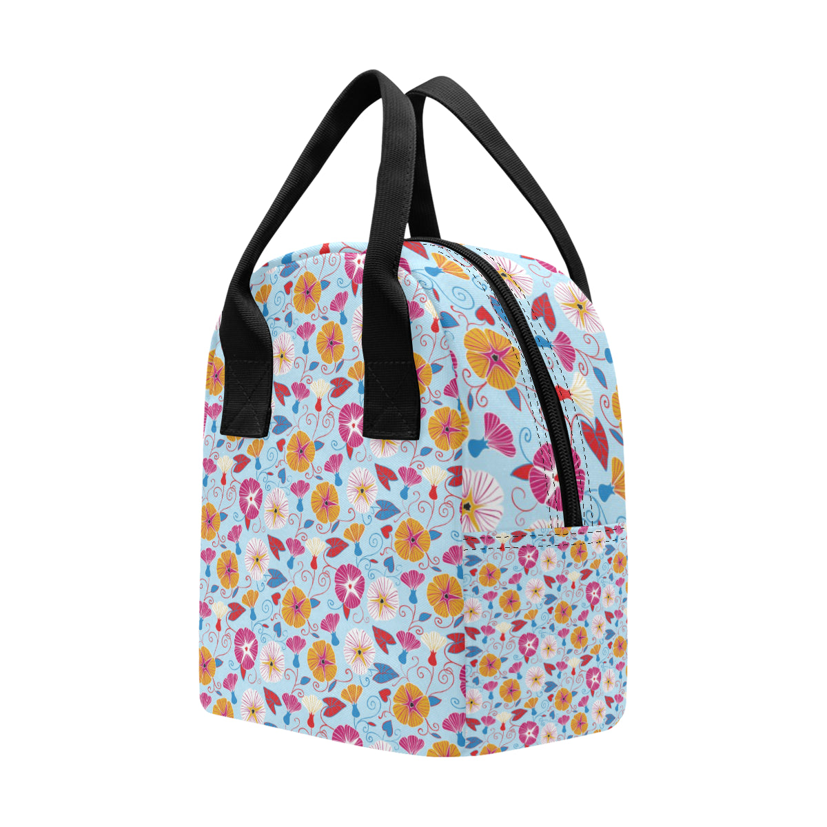 Morning Glory Pattern Print Design MG06 Insulated Lunch Bag