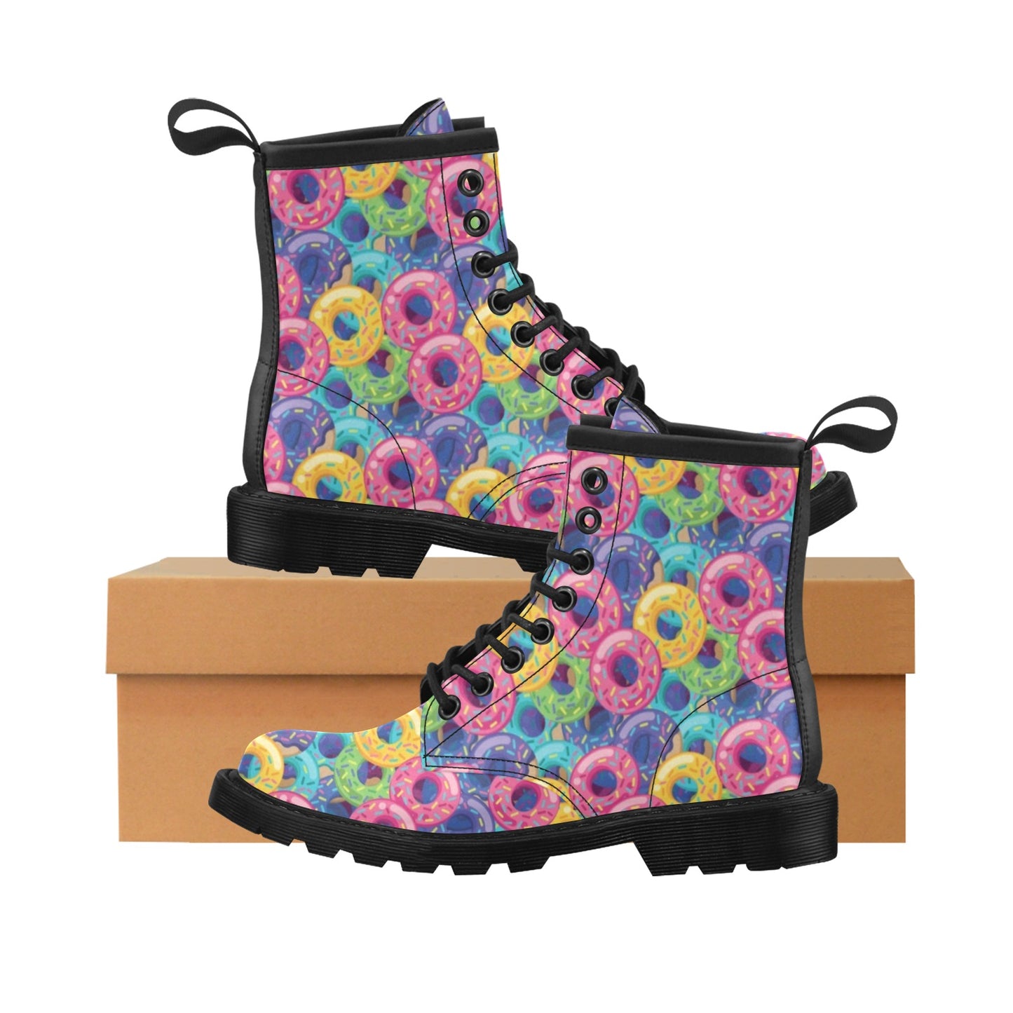 Donut Pattern Print Design DN010 Women's Boots