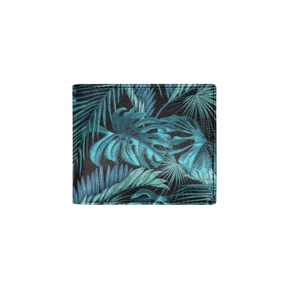 Palm Leaf Pattern Print Design A03 Men's ID Card Wallet