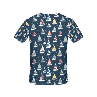 Sailboat Print Design LKS306 Women's  T-shirt
