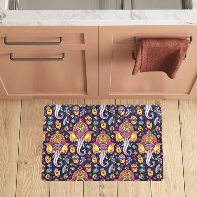 Ganesha Indian Pattern Print Design 03 Kitchen Mat