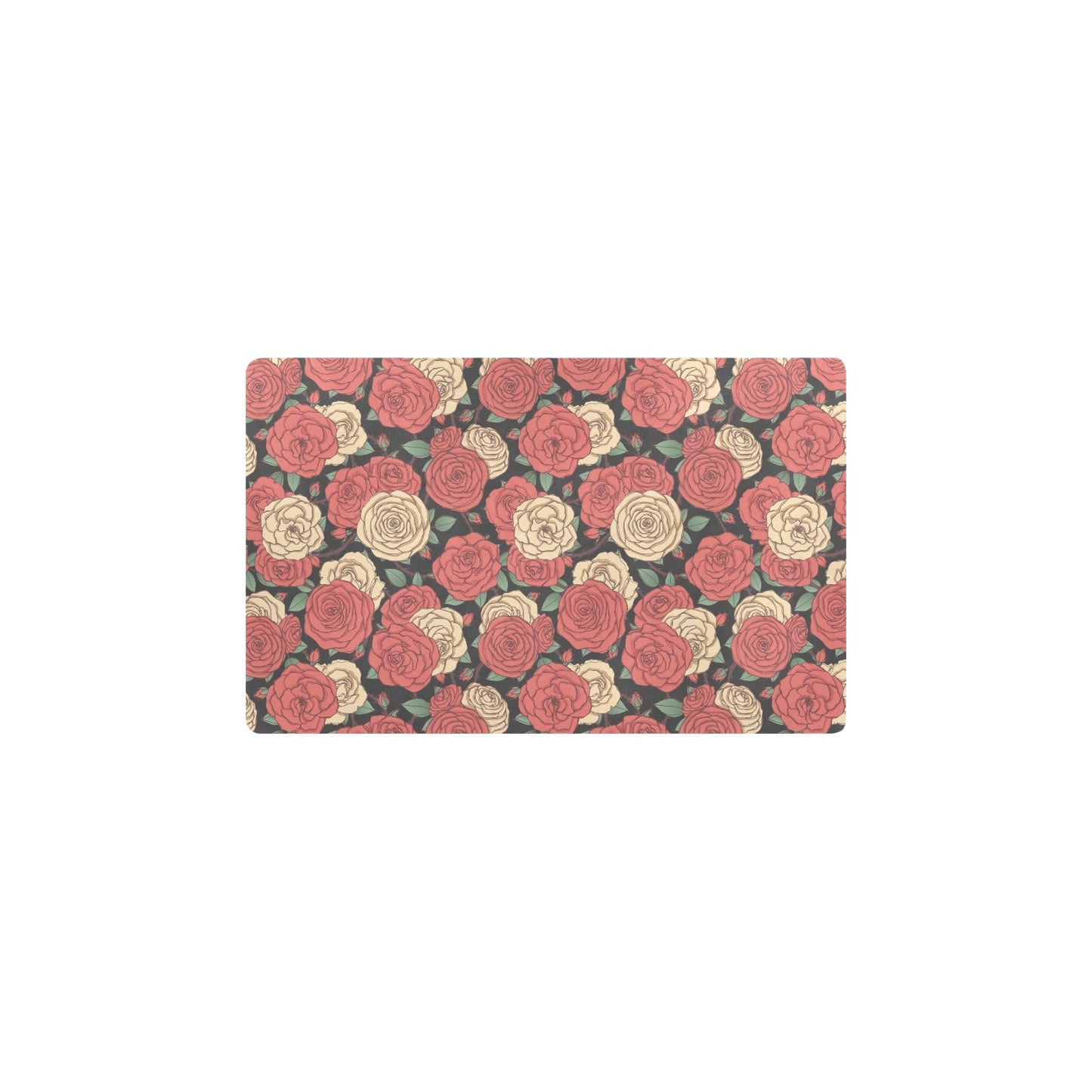 Camellia Pattern Print Design CM01 Kitchen Mat