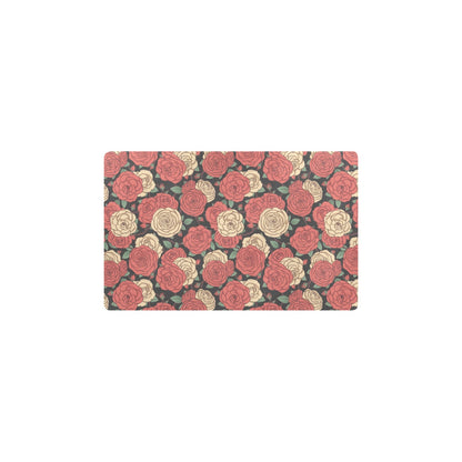 Camellia Pattern Print Design CM01 Kitchen Mat
