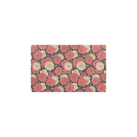 Camellia Pattern Print Design CM01 Kitchen Mat